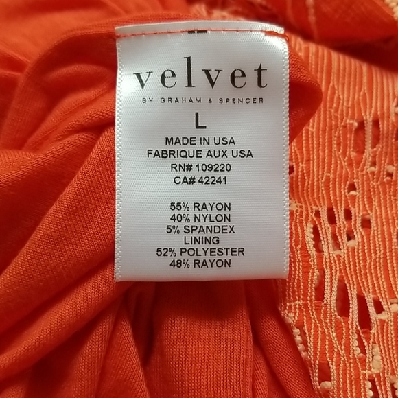 Velvet by Graham and Spencer Women's Mesh Vneck L - Picture 8 of 8